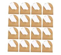 CAXUSD 30 Ensembles Mini Kraft Paper Envelopes With Heart Closure And Blank Cards Vintage Credit Card Envelopes For Birthday Wedding Graduation Invitations