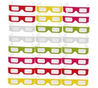 CAXUSD 30 Pièces Lunettes Éclatantes pour Garçon Fille Lot de Colorées Blanc Rouge Jaune Vert Rose Accessoires de Fête pour Anniversaire École et Festivals pour Visionnage de Films à