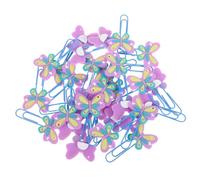 CAXUSD 30 Pièces papeterie étudiante faire marque-pages pour femmes trombone Bookmarks de dessins animés Clips de document Book Marks Bulk