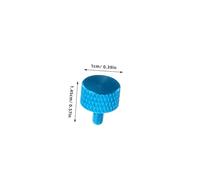 CAXUSD 30 pièces Vis à Main Moletée Alliage Aluminium Bleu pour Boîtiers de Montage Ergonomiques à Serrage Manuel Compatibles Plusieurs Types de Châssis Installation Facile sans Outils