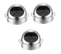 CAXUSD 3pièces Capuchon Acier Pour Ventilation De Hottes De Cuisine Évent Échappement Pratique Avec Grillage Pour Mur Externe