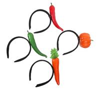 CAXUSD 4 Pièces Headbands Pumpkin Carrot Pepper Food Hairband Party Halloween Cosplay Accessories