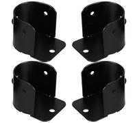 CAXUSD 4pcs Porte-Canne à Vêtements et Pied de Porte-Serviettes en Acier Inoxydable, Support Solide et Pratique, Diamètre Intérieur 3cm, pour Tringle de Placard et Rideau la Maison