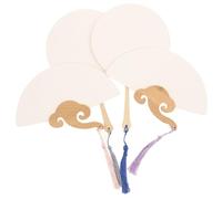 CAXUSD 4Pièces Ventilateurs Papier pour Garçon Fille Éventails DIY à Peindre Accessoires Décoratifs pour Mariages Intérieur pour Bricolage
