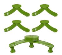 CAXUSD 5 Clips pour Plantes Vert Réutilisables en Plastique, Pinces à Brindilles Légères pour Fleurs et Plantes en Pot, Fixation Ajustable pour Jardins Extérieurs