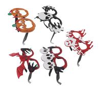 CAXUSD 5 Pièces Accessoires de Photo Fantaisie avec Cadrans de Citrouille Chauve Souris et Crâne pour Garçon Fille Décorations de Fête et Costumes pour Halloween