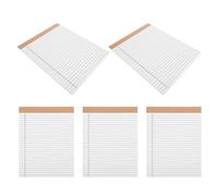 CAXUSD 5 Pièces Note à prendre du papier cahier Bloc-notes déchirable office notes book Mémocytaires scolaires White