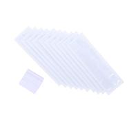 CAXUSD 50ensembles Pochettes Autocollantes Transparentes Pour Fiches Porte-étiquettes Plastique Avec Étiquettes Autocollantes Pour Organisation De Bureau Et Bibliothèque