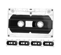 CAXUSD 5pièces Cassettes Vierges Audio Enregistrables Lot de Cassettes pour Musique avec Étui De Protection Transparent