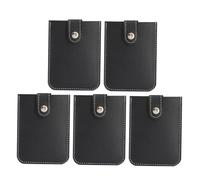 CAXUSD 5pièces Porte- à Glissière Invisible PU Organisateur De Pratique avec Compartiments Accessibilité Sécurisée Et Discrète Et Identités