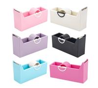 CAXUSD 6 Pièces Distributeur de Ruban Adhésif de Bureau Coupe-ruban Antidérapant Organisateur Rechargeable pour Support Washi Masking Tape Compact pour Scrapbooking et Emballage