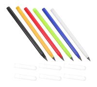 CAXUSD 6 Pièces Lot de Crayons Éternels Non Taillables Multicolores Réutilisables pour École Bureau avec Design Rechargeable Pencils sans Encre pour Garçon Fille et Adultes