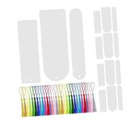 CAXUSD 60 Pièces Kit de Marque-pages Acryliques avec Pompons Colorés Complet pour DIY Adultes Marque-pages Vierges pour Créations Personnalisées et Accessoires de Lecture