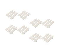 CAXUSD 8 Pièces Clôture de Jardin Blanche Plastique Renforcé Bordure Décorative Extérieure Légère et Résistante avec Piquets pour Protection de Pelouse et Allées