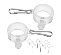CAXUSD 8 Pièces Flagpole Rings Clips Pc Material with Hook Weather-Resistant Anti-Wind Flag Retainer Rings for Secure Flag Fixing in Conference Halls and Gardens