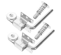 CAXUSD Accessoire d'appui-tête à charnière 2pcs en Fer Argent, charnières filetées Ajustables pour canapé, adapté à Environnement de lit et Espace de Vie