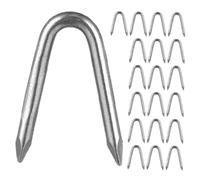 CAXUSD Agrafes de Clôture en Acier 4x38 Mm U-forme, Fixation Sécurisée Solide, Attaches Métalliques pour Grillage Jardin, Sachet 20 Pièces, Usage Agricole et Paysager