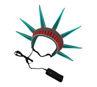 CAXUSD Bandeau Lumineux Statue Liberté, Bandeau de Déesse, Plastique et Métal, Lumineux, Léger et Compact, pour Fêtes et Soirée du 4 Juillet, pour Femmes et Filles