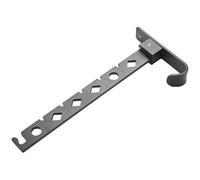 CAXUSD Barre de Séchage à Linge Pliable en Aluminium Design Multi-Trous Spatial Noir, Support Mural Gain de Place pour Séchage Intérieur et Extérieur