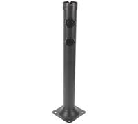 CAXUSD Base de Parasol D'extérieur en Fer Argenté, Support pour Parapluie | Manchon pour Parasol de Jardin, Stabilité et Installation Facile, pour Garden Umbrella et Cantilever Umbrella Camping