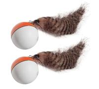 CAXUSD Billes de Jeu Électriques pour Animaux Lot de 2 Souris sans Pile pour Chiens et Chats Moment de Loisirs Couleur Aléatoire
