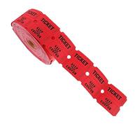 CAXUSD Billets de Tombola Rouges Numérotés Rouleau Unique 1000 Pièces Papier pour Événements Fêtes Concerts Jeux Activités