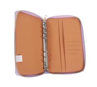 CAXUSD Binder Budget Planner Rings Refillable Notebook With Pen Slot PU Zipper Wallet Organizer For Money Card Cash Management