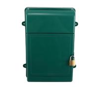 CAXUSD Boîte aux Lettres Murale en Plastique Vert Foncé Étanche Serrure à Clé Coffre-Fort Mural Sécurisé Boîte aux Lettres Extérieure pour Maison et Bureau Installation Murale Rapide