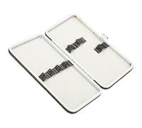 CAXUSD Boîte de Rangement Maquillage Fine et Portable pour Pinces à Cils Étui Noir en Tissu Fermeture Magnétique Organiseur Compact pour Outils de Greffe de Cils et Épilation Voyage