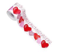 CAXUSD Bordure Autocollante en Papier Forme Cœur 75 X 5 M pour Tableau d'Affichage Décoration Saint-Valentin Salle de Classe et Bureau Sticker Décoratif sans Résidu Polyvalent