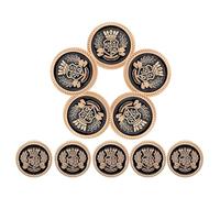 CAXUSD Boutons de costume dorés 14 pièces en alliage, style britannique, forme couronne et épi de blé, 8x15mm 6x20mm, pour loisirs créatifs et événements en soirée