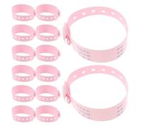 CAXUSD Bracelet D'identification Médical pour -né en Pvc Rose, Ajustable et Résistant la Décoloration, Lot de 100 Pièces pour Séjour Hospitalier Bébé