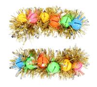 CAXUSD Bracelet en Plastique Or Chic à Clochette pour Spectacle de Danse, Confortable Toucher, 2 Pièces pour Décoration de Fête et Carnaval