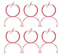 CAXUSD Bracelets Bouddhistes Rouges en Corde Tressée Lot de 8 Pièces Unisexe Accessoires Semi-Finition Nœud Vajra Présent pour Amis et Famille 12X12Cm Élastique et Solide