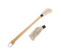 CAXUSD Brosse à Barbecue Préparation des Aliments Manche en Bois en Coton Facile à Nettoyer Accessoire pour Barbecue Cuisson en Extérieur
