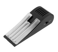 CAXUSD Butée de Porte Alarme de Sécurité de Coin Cale-Porte Anti-Effraction sans Fil Adaptée Portes Bois Verre Acier Portable pour Maison Voyage Système D’Alarme Fiable et Pratique