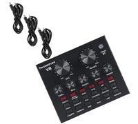 CAXUSD Carte Son et Réglage du Volume du Microphone Puce Bruit Intelligente D'enregistrement Professionnelle Noir en Métal pour Diffusion en Direct et Enregistrement Musical