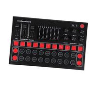 CAXUSD Carte Son Live Multifonction Mixeur Audio et Changeur de Voix pour Streaming, Gamers et Créateurs, Design LED Coloré, Compatible PC et Téléphone, Plug and Play, Faible Latence