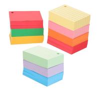 CAXUSD Cartes Flash Colorées Lignées Fiches Index Perforées Portables pour Étudier Vocabulaire Anglais Bureau École Révision