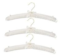 CAXUSD Cintres Robe de Mariée Rembourrés en Éponge Antidérapants Bouton Couture Lot de 3 pour Robes Soie Jupe Vêtements