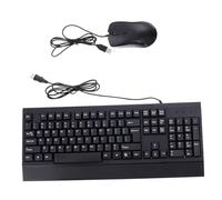 CAXUSD Clavier et Souris Filaire Combo avec Repose Poignets Clavier Étanche Compatible PC et Portable Design Ergonomique et Durable pour Bureau et École