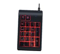 CAXUSD Clavier Numérique Mécanique Touches Confortables en Plastique USB Filaire Rétroéclairage 3 Couleurs Design Simple et Élégant, pour Réunion et Cours