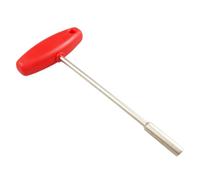 CAXUSD Clé à Rayons Dissimulée en T, Douille 3,2mm en Acier Outil Rouge | Serrage Ferme, Usage Simple et Polyvalent, Tendeur de Fil, Corps Acier Plastique, pour Vélo