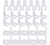 CAXUSD Clips de Fixation Rondes pour Néon LED Blanc, Plastique Léger, Facile à Installer et Fixer, Pack de 30 Pièces pour Éclairage Extérieur et Guirlandes Lumineuses