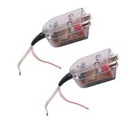 CAXUSD Convertisseur de Ligne pour Voiture 2 Pièces Adaptateur Audio Haute Fréquence vers Basse Fréquence Boîtier Transparent Installation Plug and Play Compatible Système Audio
