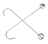 CAXUSD Crochets à Viande Faciles à Suspendre Nettoyer en Acier Inoxydable 2pcs, Design Classique pour Barbecue et Transformation Viande