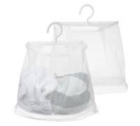 CAXUSD de Rangement en Filet 2pcs Blanc, Polyester et PP, pour Organisation de Chaussettes et Usage en Déplacement