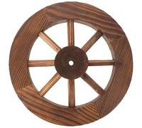CAXUSD Décoration Murale Vintage Roue de Chariot en Bois Synthétique Beige 25 Cm Installation Simple pour Salon et Espace de Vie Rustique et Délicate