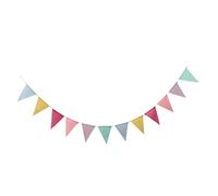 CAXUSD Décorations De Fête Pour Filles Bannière Triangulaire Drapeau Festif En Lin 3 5 M Pour Anniversaire Noël Festival