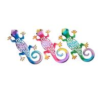 CAXUSD Décors De Gecko En Fer Artisanat Intérieur Extérieur Pendentifs Muraux Ornements Muraux Suspendus Décoration Maison